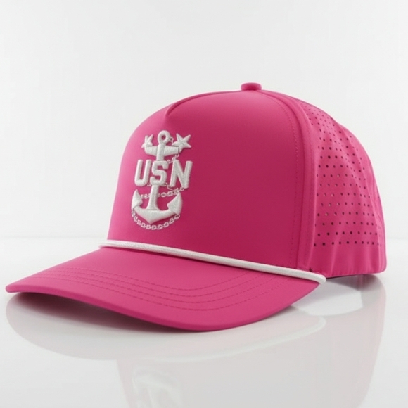 Accessories - Navy CPO Neon Pink Golf Rope Hat. Available in CPO, SCPO, MCPO